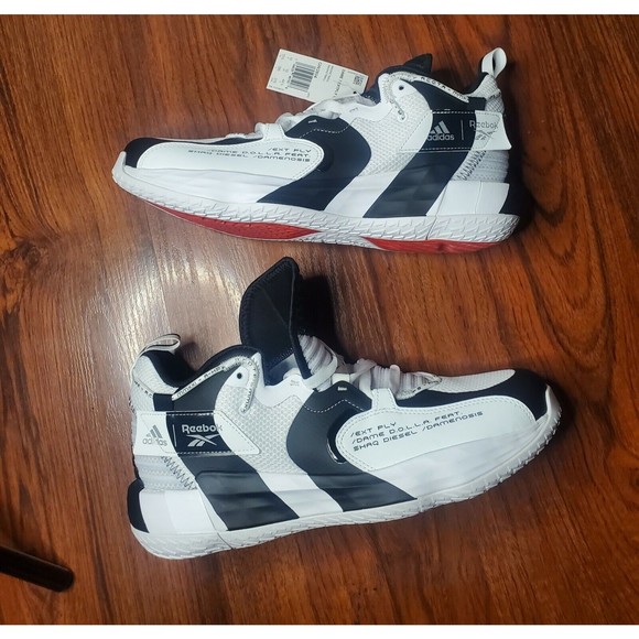 New Adidas x Reebook DAME 7 EXT PLY Damenosis Size 10.5 H00427 Black White Shaq main image 9